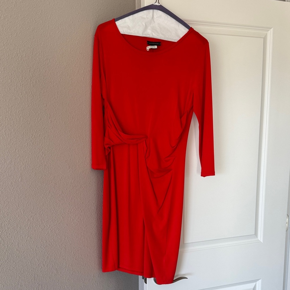 Metaphor Bold Red Long Sleeve Dress